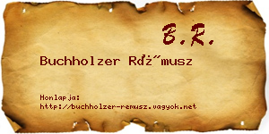 Buchholzer Rémusz névjegykártya